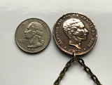 1878 Spain España 10 Centimos Spanish coin pendant escudo Español Madrid Barcelona Sevilla Málaga Cadiz Bilbao A Coruña Granada Córdoba Valencia Zaragoza Toledo Tenerife Murcia Asturias Cataluña Catalan Vigo Gijón Ibiza Oviedo Hispania Iberia n000368