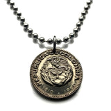 1960 Colombia 10 Cent coin pendant escudo Colombiano flag condor Bogotá Medellín Cali Barranquilla Cartagena Cúcuta Soacha Soledad Bucaramanga Bello Ibagué Manizales Montería Valle del Cauca Antioquia Pereira Caldas Armenia Muisca Chibcha Quimbaya n003422