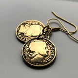 Argentina 5 Centavos coin earrings jewelry lady liberty Phrygian cap Sol de Mayo Buenos Aires Tucumán Salta San Juan Entre Ríos Río de la Plata Puerto Gran Chaco Córdoba Rosario Mendoza Mar del Plata Quilmes e000375