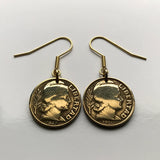 Argentina 5 Centavos coin earrings jewelry lady liberty Phrygian cap Sol de Mayo Buenos Aires Tucumán Salta San Juan Entre Ríos Río de la Plata Puerto Gran Chaco Córdoba Rosario Mendoza Mar del Plata Quilmes e000375