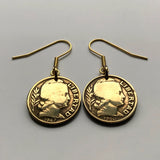 Argentina 5 Centavos coin earrings jewelry lady liberty Phrygian cap Sol de Mayo Buenos Aires Tucumán Salta San Juan Entre Ríos Río de la Plata Puerto Gran Chaco Córdoba Rosario Mendoza Mar del Plata Quilmes e000375