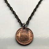 1885 Hungary Magyars 1 Krajczár coin pendant Saint Stephen Holy Crown Szent Korona Budapest Debrecen Pécs Győr Nyíregyháza Szolnok n003503