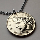 1970 Brazil Brasil 50 Centavos coin pendant Lady Liberty São Paulo Recife Pernambuco Bahia Minas Gerais Pelourinho Belem Santa Catarina n001261