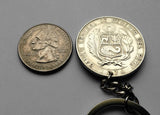 1974 Peru 10 Soles coin pendant Tupac Amaru Sapa Inca Cuzco Machu Picchu Urubamba Pisac Ollantaytambo Moray Sacsayhuaman Quechua n002373