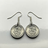 Mexico 50 Centavos coin earrings aguila Mexicana Ecatepec Juárez Culiacán Jalisco Cuernavaca Oaxaca Tijuana Veracruz Toluca Chiapas Pachuca Guadalajara Morelia Hidalgo Yucatán Monterrey Puebla Cancún León Aztecas Acapulco Durango Zócalo e000146
