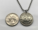 1920 Yugoslavia Jugoslavija 5 Para coin pendant Yugoslav eagle Serbia Croatia Belgrade Bosnia Herzegovina Slovenia Srbija Balkans Slavic n001367