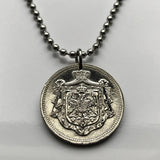 1920 Yugoslavia Jugoslavija 5 Para coin pendant Yugoslav eagle Serbia Croatia Belgrade Bosnia Herzegovina Slovenia Srbija Balkans Slavic n001367