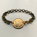 2005 Poland Polska 5 Groszy coin bracelet jewelry white Polish eagle Warsaw Kraków Łódź Wrocław Poznań Gdańsk Szczecin Bydgoszcz Lublin Polak Polonia Zakopane Oświęcim Kołobrzeg Kashubians Białystok b000086