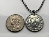 1962 Czechoslovakia 25 Haleru coin pendant socialist Czech lion Slovakia Prague Moravia Bohemia Brno Ostrava Plzen Bratislava Kosice Liberec Olomouc Czech Silesia Charles Bridge Liberec Olomouc Czech Silesia Charles Bridge Cesky Krumlov Kutna Hora n003429