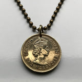 1965 British Hong Kong China 10 Cent coin pendant necklace Pearl of the Orient lion Sham Shui Po Yau Tsim Mong Kwai Tsing Tai Po Sha Tin Chinese Pearl River Delta Kwun Tong Yuen Long Kwai n003466
