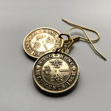 1965 British Hong Kong China 10 Cents coin earrings Hongkonger Pearl of the Orient Sham Shui Po Yau Tsim Mong Kwai Tsing Tai Po Sha Tin Chinese Pearl River Delta Kwun Tong Yuen Long Kwai Tsing e000479