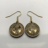 1965 British Hong Kong China 10 Cents coin earrings Hongkonger Pearl of the Orient Sham Shui Po Yau Tsim Mong Kwai Tsing Tai Po Sha Tin Chinese Pearl River Delta Kwun Tong Yuen Long Kwai Tsing e000479