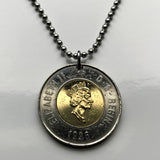 2009 Canada 2 Dollars coin pendant Canadian Polar Bear Arctic Ice Toronto Montreal Vancouver Calgary Edmonton Ottawa Québec Winnipeg Mississauga Hamilton Ontario Manitoba Alberta Victoria Halifax British Columbia Nova Scotia New Brunswick Nunavut k000018