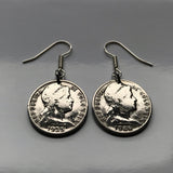 1935 Colombia 5 Centavos coin earrings Libertad Phrygian cap Bogotá Medellín Cali Barranquilla Cartagena Cúcuta Soacha Soledad Bucaramanga Bello Ibagué Manizales Montería Valle del Cauca Antioquia Pereira Caldas Armenia Muisca Chibcha Quimbaya e000275