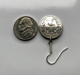 1935 Colombia 5 Centavos coin earrings Libertad Phrygian cap Bogotá Medellín Cali Barranquilla Cartagena Cúcuta Soacha Soledad Bucaramanga Bello Ibagué Manizales Montería Valle del Cauca Antioquia Pereira Caldas Armenia Muisca Chibcha Quimbaya e000275