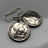1935 Colombia 5 Centavos coin earrings Libertad Phrygian cap Bogotá Medellín Cali Barranquilla Cartagena Cúcuta Soacha Soledad Bucaramanga Bello Ibagué Manizales Montería Valle del Cauca Antioquia Pereira Caldas Armenia Muisca Chibcha Quimbaya e000275