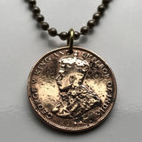 1934 British Hong Kong China 1 Cent coin pendant necklace jewelry Hongkonger Pearl of the Orient Sham Shui Po Yau Tsim Mong Kwai Tsing Tai Po Sha Tin n000402