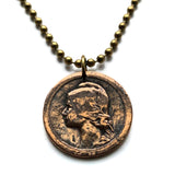 1925 Portugal 10 Centavos coin pendant Portuguese lady Lisboa Oporto Sintra Braga Guimarães Coimbra Funchal Beja Aveiro Azores Algarve Praia da Marinha Madeira Évora Faro Ourique Fatima Loures Setúbal Almada Vila Nova de Gaia Mirandese Quinas n000002