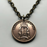 1874 Sweden Sverige 2 Ore coin pendant  Swedish crown Tre Kroner initial O Swedes Svear Stockholm Gothenburg Malmö Uppsala Gotaland Norrland Göteborg Øresund viking Nordic Scandinavia Svealand Scania Fennoscandia n000765