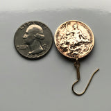 France 5 Centimes French coin earrings Liberty Paris Marseille Lyon Toulouse Lille Rennes Reims Le Havre Toulon Dijon Angers Nimes Avignon e000236