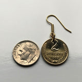 USSR CCCP Soviet Union communist Russia 2 Kopeks coin earrings hammer & sickle Socialist Moscow Moskva Saint Petersburg Novosibirsk Yekaterinburg Kazan Sochi 1917 October Revolution Bolsheviks Karl Marx Lenin Stalin Leon Trotsky proletariat  e000239