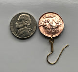 Colombia 5 Centavos coin earrings Jacobin cap Bogotá Medellín Cali Barranquilla Cartagena Cúcuta Bucaramanga Pereira Antioquia Valle del Cauca Quimbaya Santander Manizales Caldas Soledad e000243