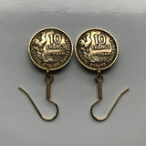 France 10 Francs French coin earrings jewelry Marianne Paris Marseille Lyon Lille Toulouse Nice Côte d'Azur Loire Valley Bordeaux Metz Rennes Reims Avignon Saint-Étienne e000017