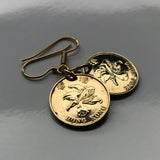 1998 Hong Kong China 10 Cents coin earrings Bauhinia orchid flower Sham Shui Po Yau Tsim Mong Kwai Tsing Tai Po Sha Tin Chinese orchid Pearl River Delta Kwun Tong Yuen Long Kwai Tsing Tuen Mun Sai Kung Kowloon Wong Tai Sin Victoria Harbour e000002