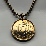 1963 Finland Suomi 10 Pennia coin pendant necklace jewelry Finnish lion Helsinki Espoo Tampere Porvoo Finns Nordic Vantaa Oulu Turku Lahti Jyvaskyla Savonlinna Finnic Sami Vantaa Uusimaa Rovaniemi n000079
