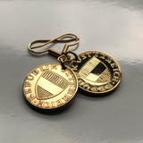 1966 Austria Osterreich 50 Groschen coin earrings jewelry Habsburg shield Vienna Wien Graz Salzburg Innsbruck Styria Wien Wels Vorarlberg Dornbirn Ischgl Heurigen Alps Alpine Linz Klagenfurt Villach Zell am See Tyrol Carinthia Sankt Pölten e000256
