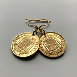 1975 España Spain 1 Peseta Spanish fashion jewelry coin earrings escudo Español Madrid Barcelona Sevilla Málaga Córdoba Valencia Granada Zaragoza Toledo Cadiz Bilbao A Coruña Cuenca Ibiza Cataluña e000304