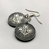 Netherlands 10 Cents coin earrings World War 2 era Dutch tulips flowers Amsterdam Rotterdam The Hague Utrecht Eindhoven Holland Ajax De Wallen Nederlanden Groningen Tilburg Gouda Almere Delft Friesland Muiden Zeeland WWII e000305