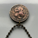 1869 Brazil 20 Reis coin pendant brasão de armas São Paulo Recife Pernambuco Bahia Minas Gerais Pelourinho Belem Santa Catarina n000938