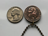 1869 Brazil 20 Reis coin pendant brasão de armas São Paulo Recife Pernambuco Bahia Minas Gerais Pelourinho Belem Santa Catarina n000938