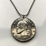 1975 Liberia 1 Dollar Münzanhänger Westafrikanerin Monrovia Gbarnga Buchanan Ganta Kakata Zwedru Harbel Montserrado Nimba Kpelle Bassa Leute Bong Lofa Harper Pleebo Foya Klao Mano Grebo n003257