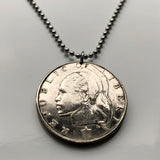 1975 Liberia 1 Dollar Münzanhänger Westafrikanerin Monrovia Gbarnga Buchanan Ganta Kakata Zwedru Harbel Montserrado Nimba Kpelle Bassa Leute Bong Lofa Harper Pleebo Foya Klao Mano Grebo n003257