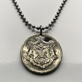 1920 Yugoslavia Jugoslavija 5 Para coin pendant Yugoslav eagle Serbia Croatia Belgrade Bosnia Herzegovina Slovenia Srbija Balkans Slavic n001367