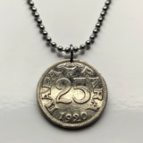 1920 Yugoslavia Jugoslavija 5 Para coin pendant Yugoslav eagle Serbia Croatia Belgrade Bosnia Herzegovina Slovenia Srbija Balkans Slavic n001367