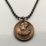 1944 Ethiopia 5 Santeem coin pendant Lion of Judah Haile Selassie Rasta Jewish tribe Ras Gondar Mek'ele Oromia Zion Jamaica Axum Dan horn of Africa Abyssinian lion Amharas Solomonic Addis Ababa Adama Rastafari Israelite Emblem of Jerusalem n000900
