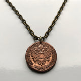 1851! Austria Osterreich 1 Kreuzer coin pendant Austrian eagle Vienna Habsburg crown Salzburg Innsbruck Graz Linz Tyrol Villach Carinthia Innere Stadt Styria Klagenfurt Sankt Pölten Budapest n000998