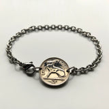 Ireland Éire 3 Pence coin bracelet jewelry Irish rabbit hare bunny Celtic harp Cláirseach Gaelic Dublin Cork Limerick Galway Waterford Cliffs of Moher Connacht Leinster Munster Carlow Guinness Hibernia Swords St Patrick's Day Drogheda Ulster b000048
