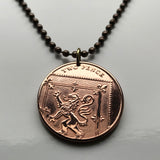 Vereinigtes Königreich Schottland Großbritannien 2 Pence Münze Anhänger Halskette Schmuck Schottischer Löwe Edinburgh Glasgow Aberdeen Dundee Paisley Perth William Wallace Dundee Aberdeen Lothian Stirling Inverness British n000280
