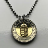 2024 Hungary Magyars 100 Forint coin pendant necklace fashion jewelry Saint Stephen Crown Budapest Győr Pannonian Basin Jász Matyó Csangos Ugrian Hollókő Nyíregyháza n001327
