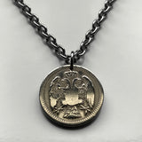 antique! 1884 Serbia 10 Para coin pendant Serbian double headed eagle Belgrade Srbija Kosovo Yugoslavia Novi Sad Vojvodina Kragujevac Subotica Niš city Zrenjanin Nišava Nemanjić dynasty Serbs n001418
