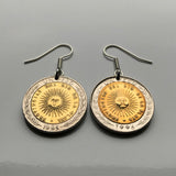 1994 Argentina 1 Peso coin earrings jewelry escudo Argentino Sol de Mayo Buenos Aires Mar del Plata Corrientes Mendoza Entre Rios Río de la Plata Gran Chaco Tucumán Salta San Juan Santa Fe Quilmes Gaucho Patagonia May Revolution tango asado e000249