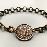 Netherlands Nederland 1 Cent coin chain rolo link bracelet jewelry Dutch lion Amsterdam Holland Utrecht The Hague Leiden Eindhoven Rotterdam Ajax De Wallen Tilburg Haarlem Groningen Delft Maastricht Randstad b000037