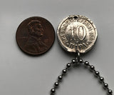 antique! 1884 Serbia 10 Para coin pendant Serbian double headed eagle Belgrade Srbija Kosovo Yugoslavia Novi Sad Vojvodina Kragujevac Subotica Niš city Zrenjanin Nišava Nemanjić dynasty Serbs n001418