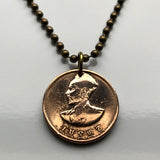 1944 Ethiopia 5 Santeem coin pendant Lion of Judah Haile Selassie Rasta Jewish tribe Ras Gondar Mek'ele Oromia Zion Jamaica Axum Dan horn of Africa Abyssinian lion Amharas Solomonic Addis Ababa Adama Rastafari Israelite Emblem of Jerusalem n000900