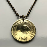 1949 Turkey Türkiye 25 Kurus coin pendant crescent moon star Istanbul Levent Mardin Antalya Canakkale Troy Trabzon Anatolia Göreme Kaş n001181