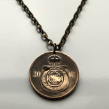 1869 Brazil 20 Reis coin pendant brasão de armas São Paulo Recife Pernambuco Bahia Minas Gerais Pelourinho Belem Santa Catarina n000938